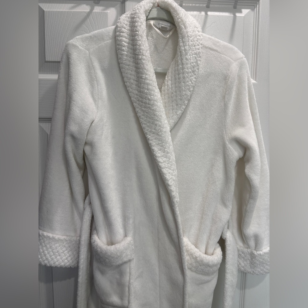 Charter Club Cozy White Plush Robe